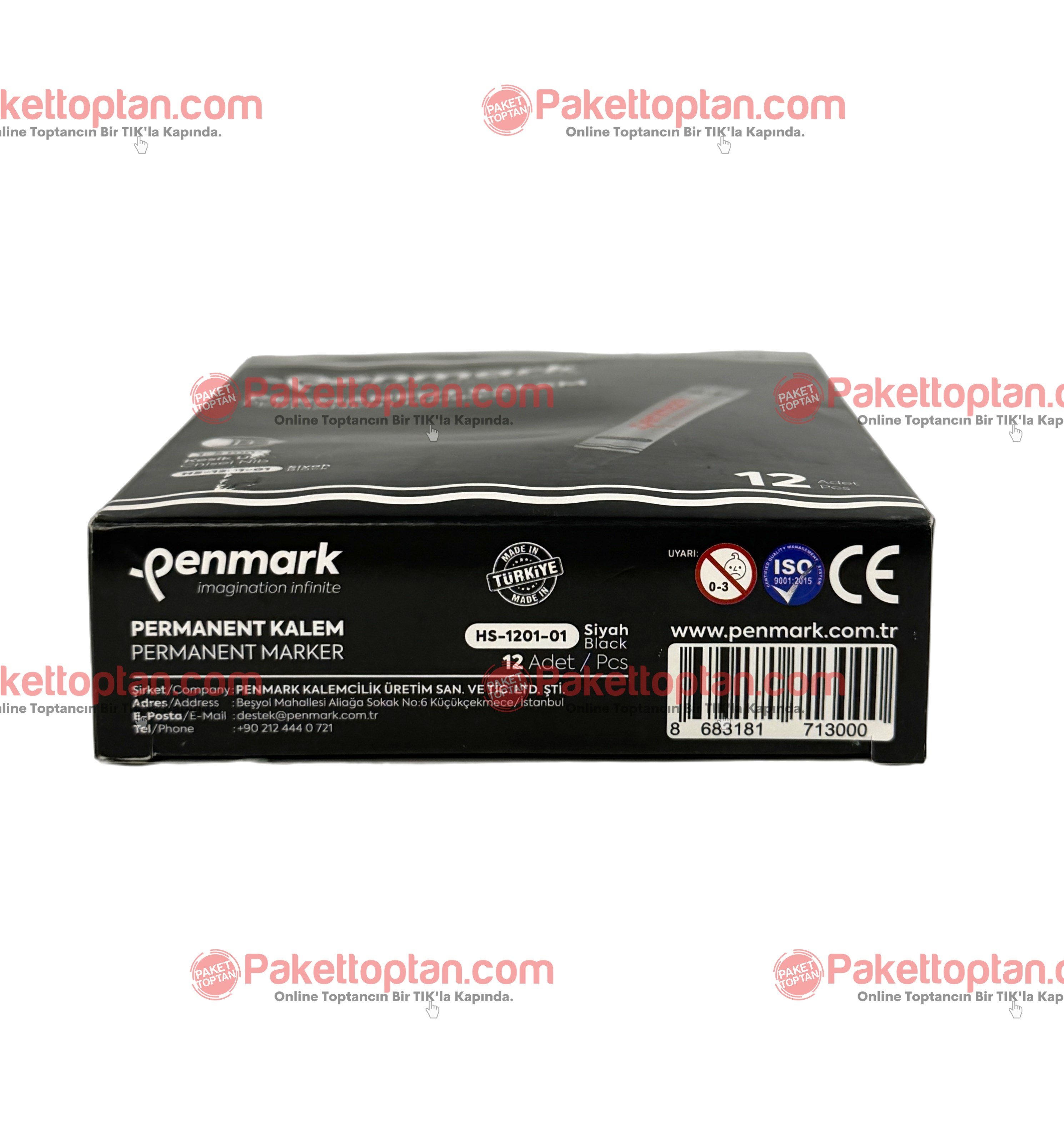 Penmark Ecoplus Koli Kalemi Kesik Uç Siyah HS 1201-01 x12 li Paket