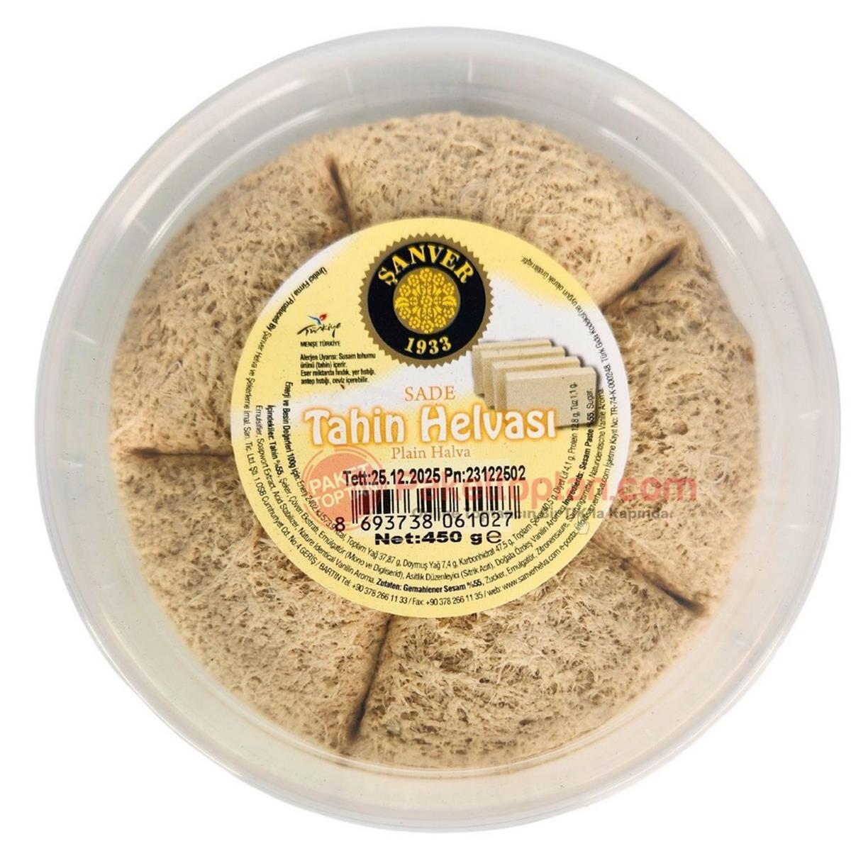 Şanver Helva 450 Gr Pet Sade