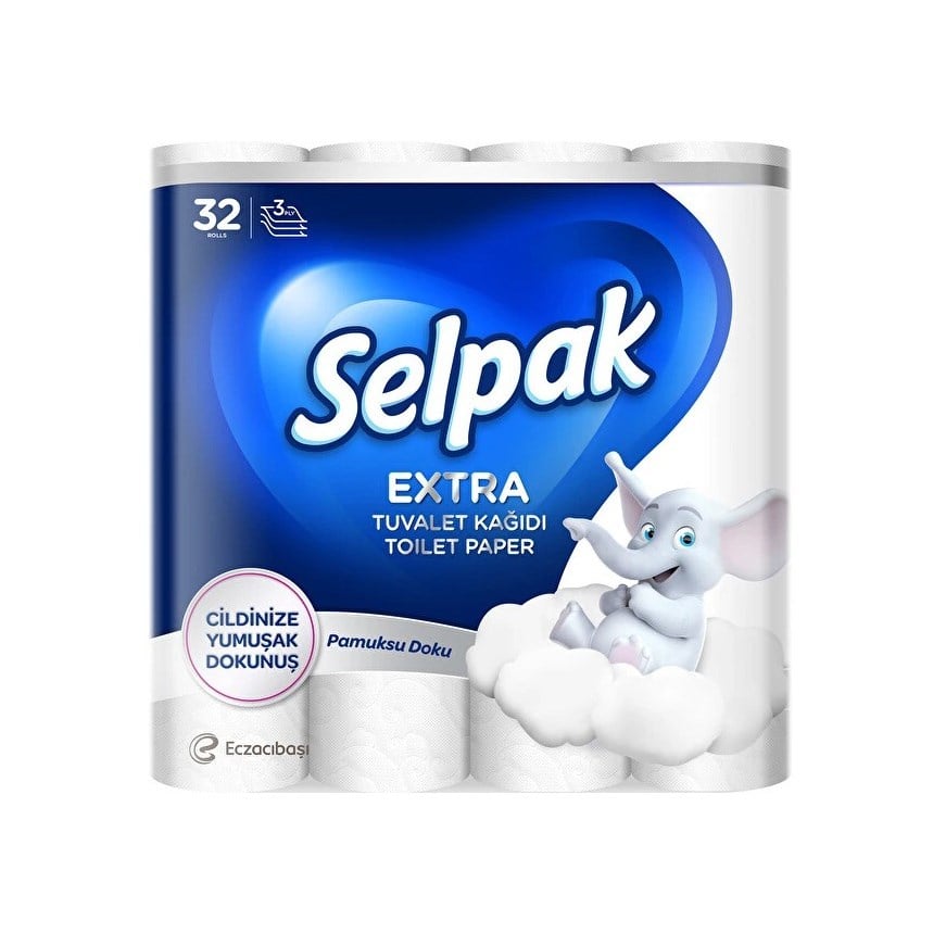 Selpak 32 li Tuvalet Kağıdı Extra Pamuk x3 lü Koli