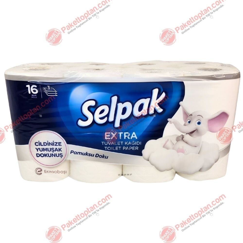 Selpak Extra Tuvalet Kağıdı 16 lı Pamuksu Doku x3 lü Koli