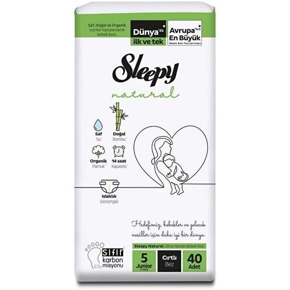 Sleepy Natural Ekonomik Paket 5 Beden 40 Adet