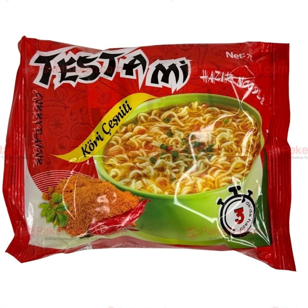 Testami Poşet Noodle Köri 70 Gr x40 lı Koli