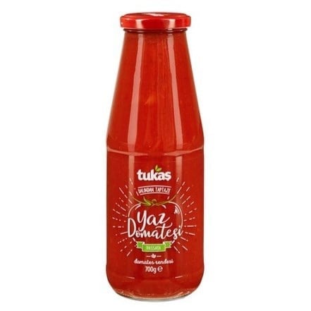 Tukaş 700 Gr Rendelenmiş Domates Cam Şişe x12 li Koli