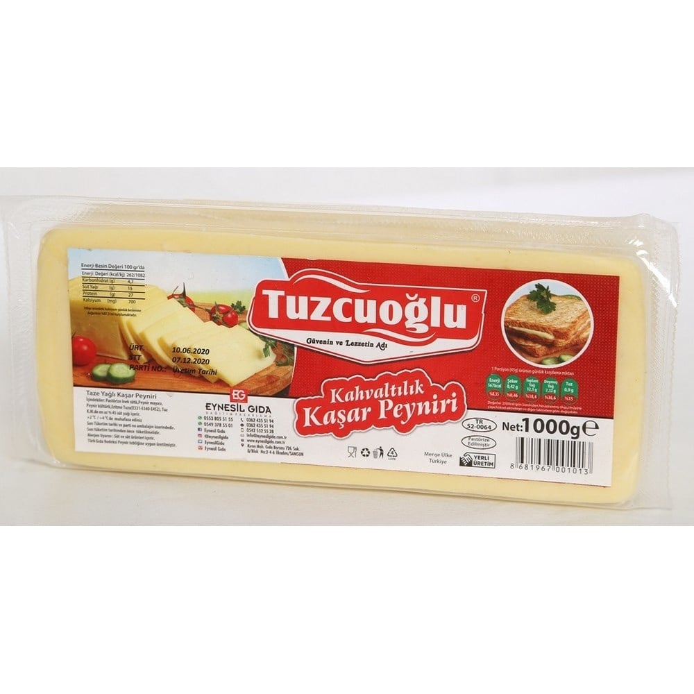 Tuzcuoğlu 1000 Gr Tost Peyniri