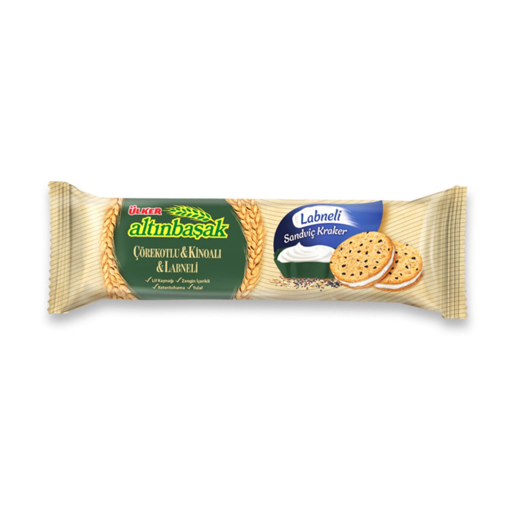 Ülker Altınbaşak 60 Gr Çörekotlu Kinoalı Labneli Kraker x18 li Koli