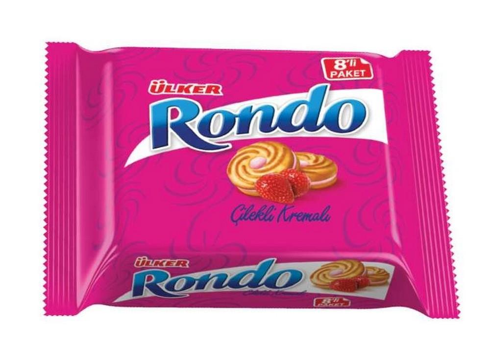 Ülker Kremalı Rondo Çilek 8 li Paket 8x61 gr x6 lı Koli