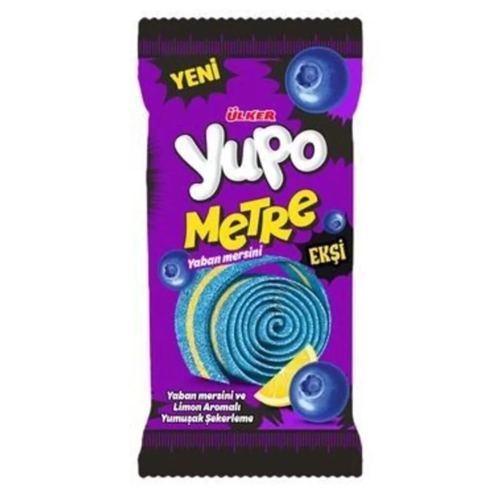Ülker Yupo Metre Şeker 50 Gr Yaban Mersini ve Limon x12 li Paket