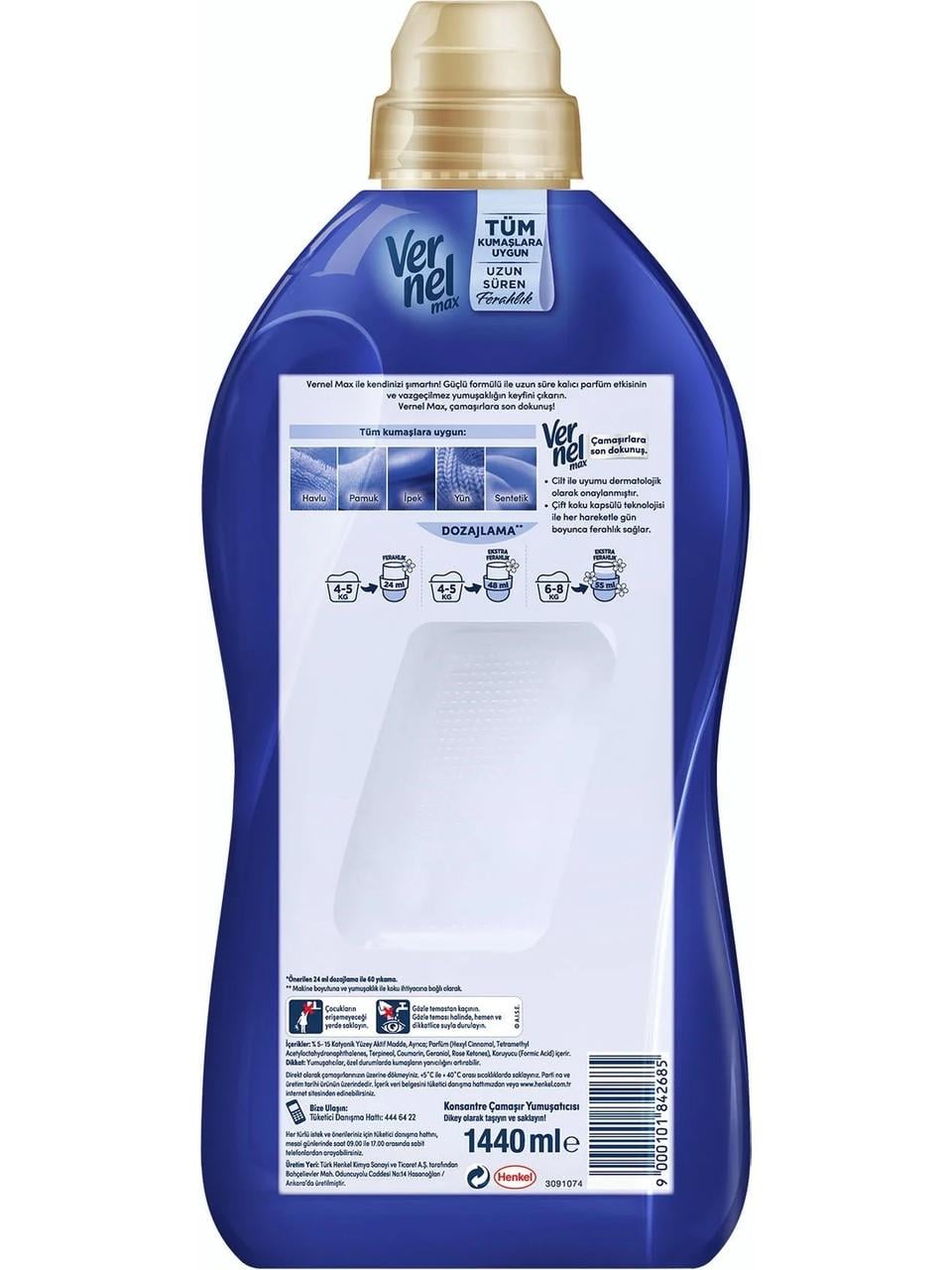 Vernel Max 1440 Ml Yumuşatıcı Lilyum