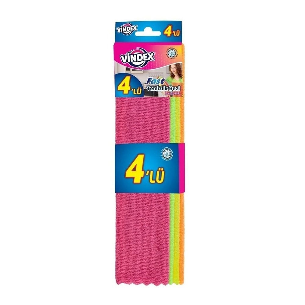 Vindex Fast Mikrofiber Bez 4 lü Paket