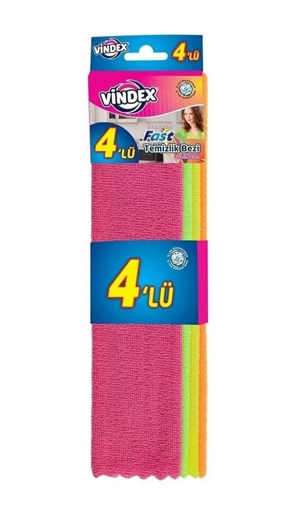 Vindex Fast Mikrofiber Bez 4 lü Paket