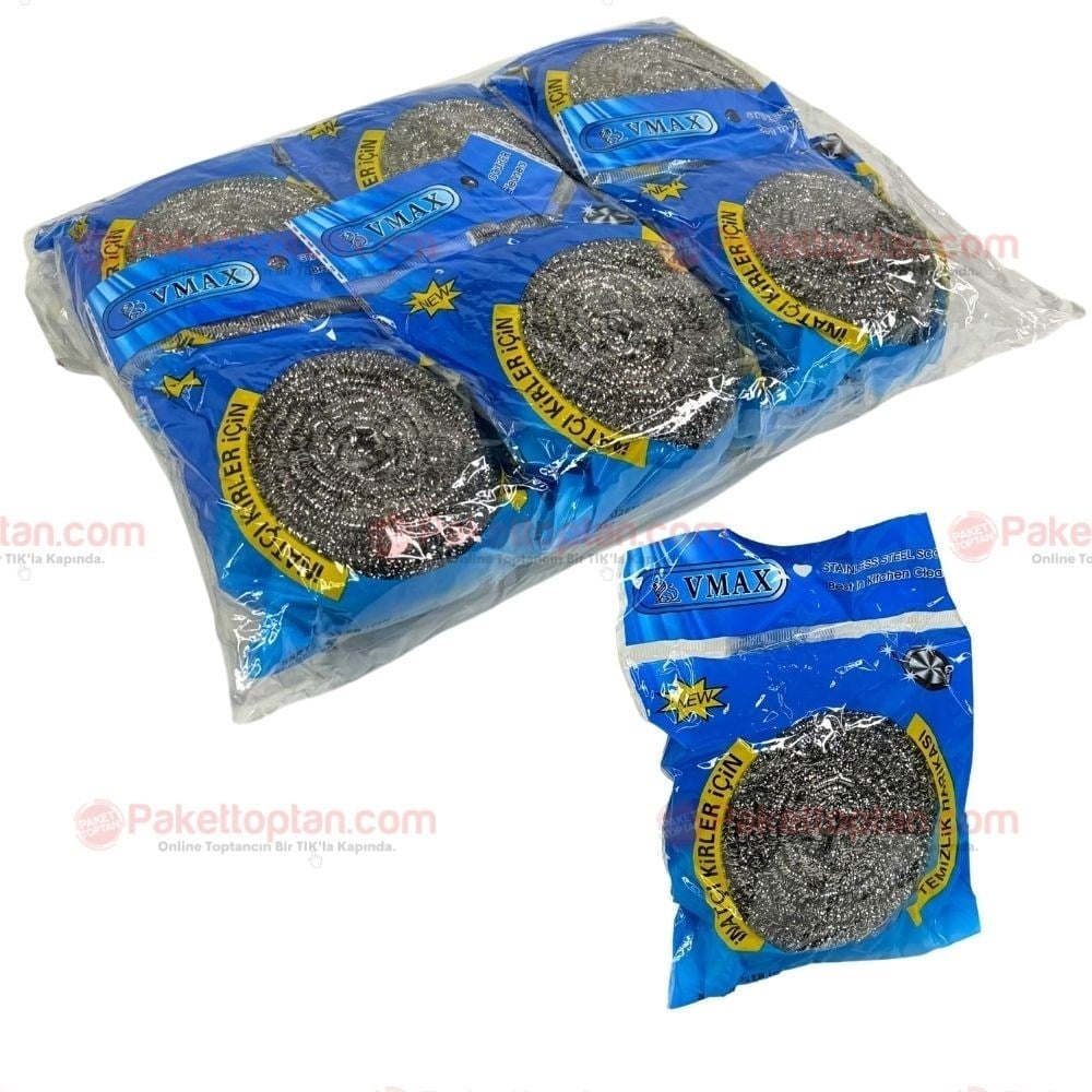 Vmax Bulaşık Ovma Teli Jumbo 55 Gr x12 li Paket