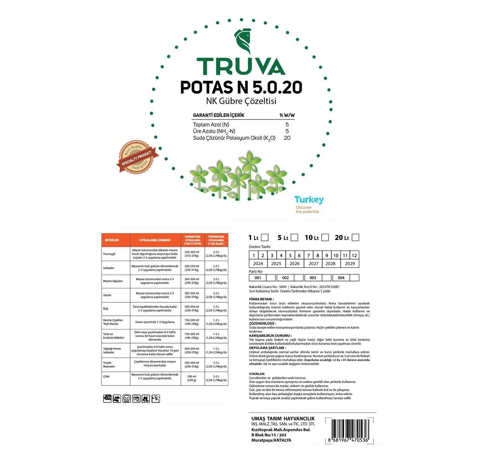 Potas N 5-0-20
