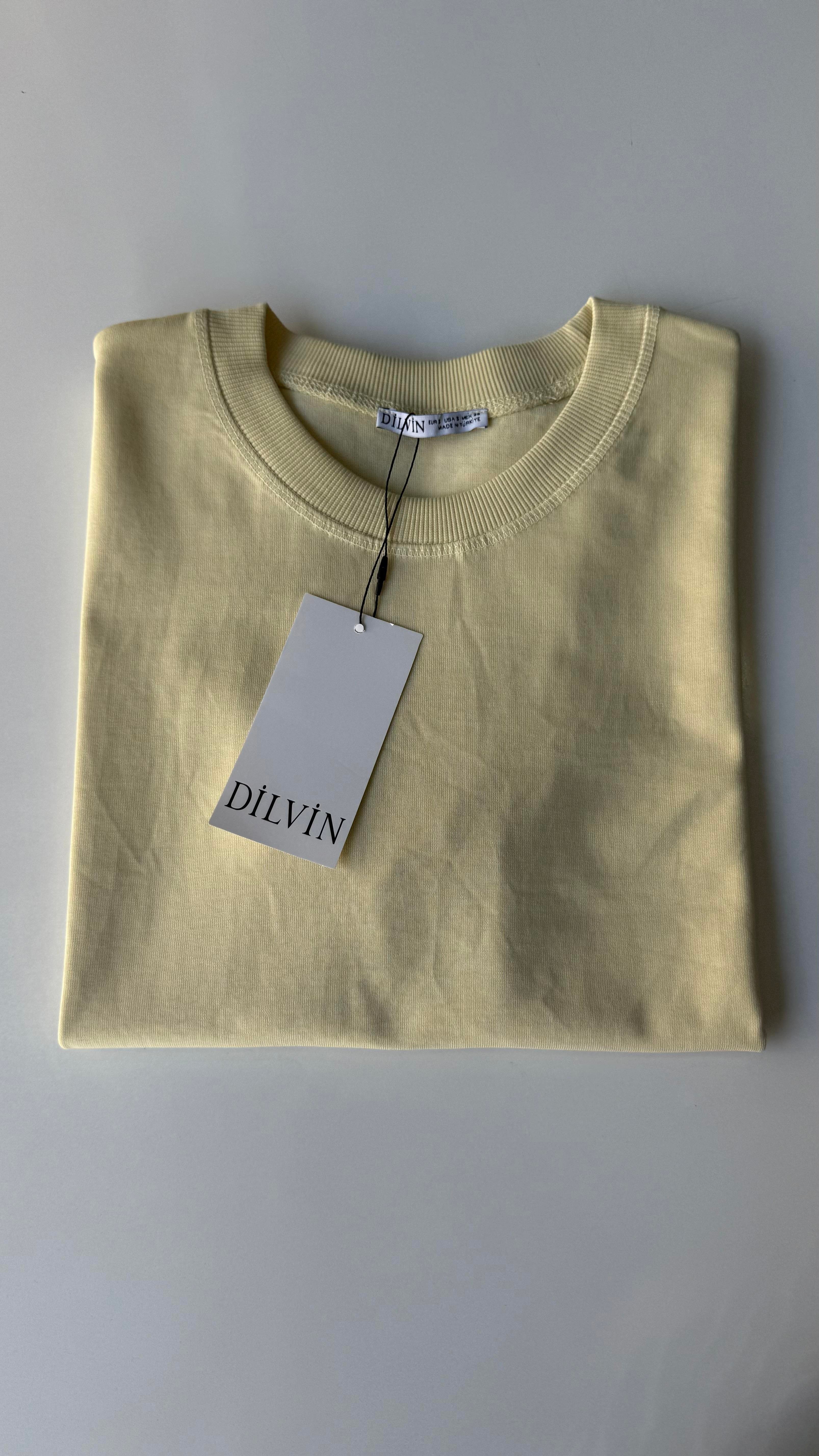 Basic Sarı T-Shirt