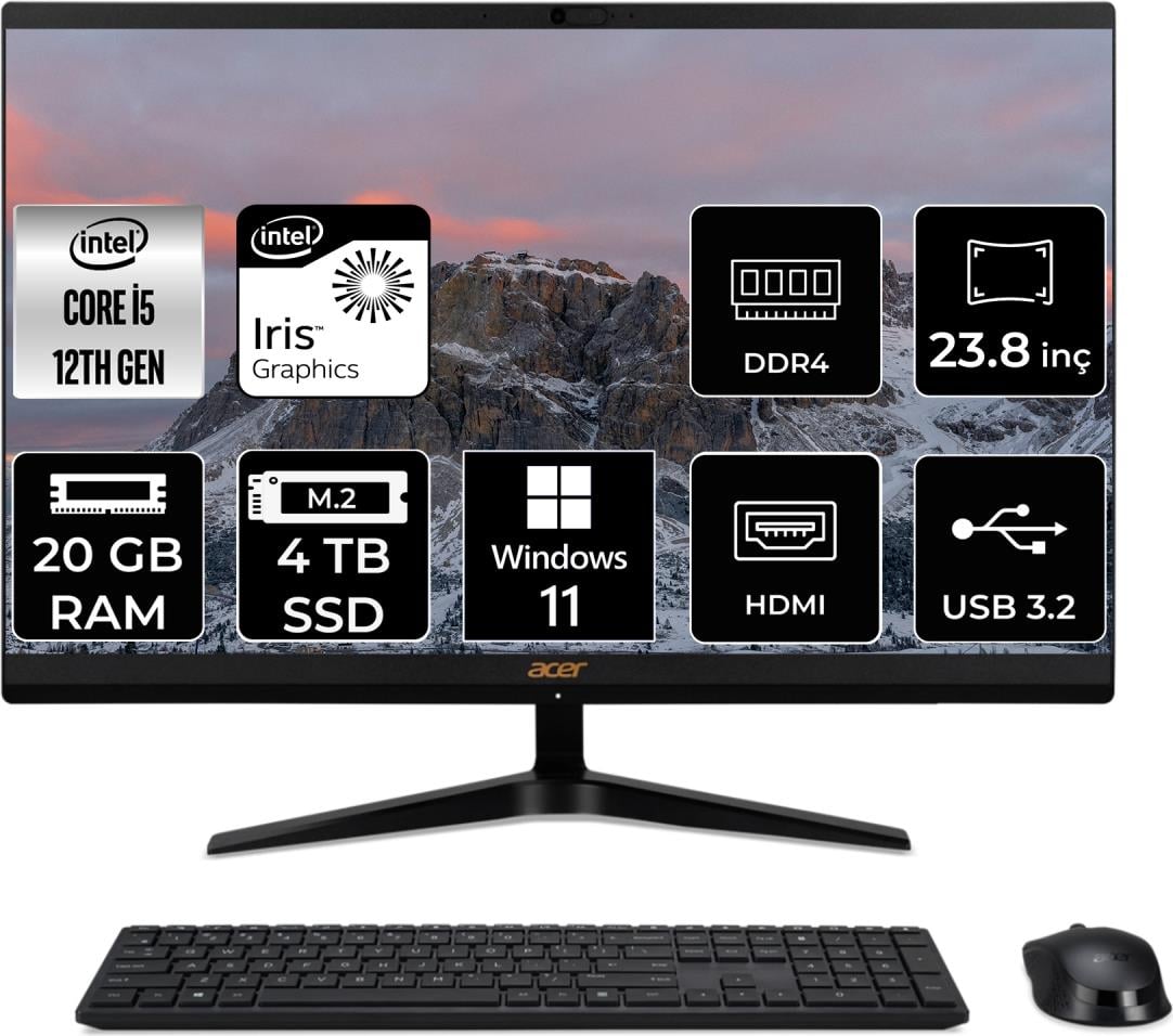 Acer Aspire C24-1700 Intel Core I5 1235U 20GB 4tb SSD 23.8