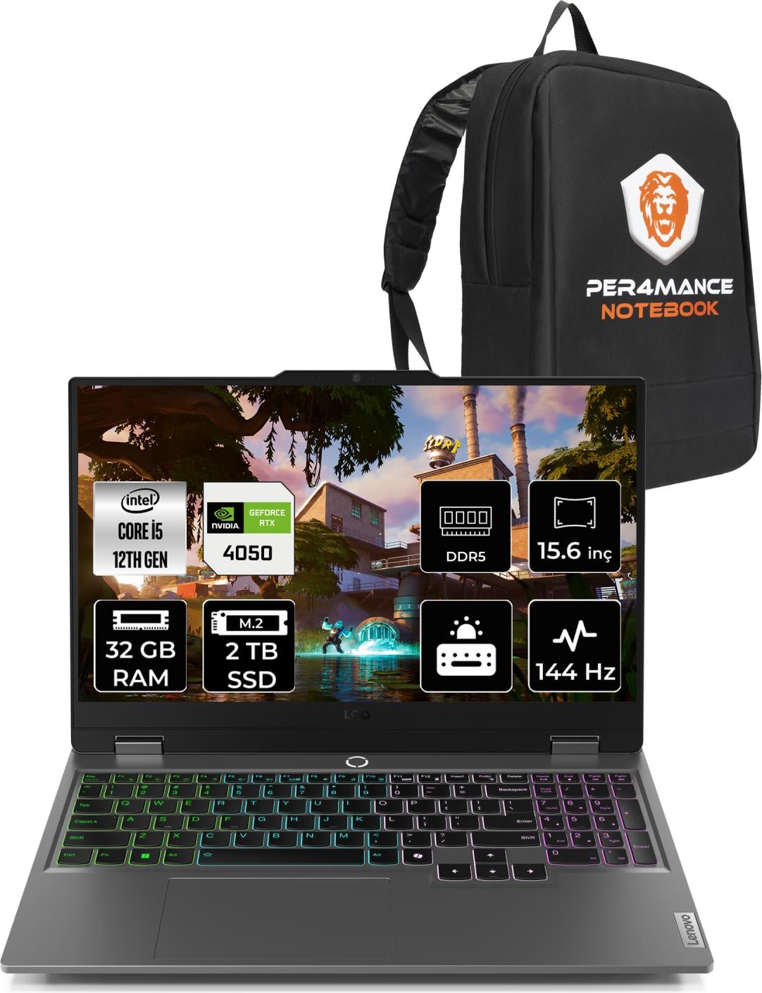 Lenovo Loq Intel Core I5 12450HX 32GB 2tb SSD RTX4050/6GB 15.6