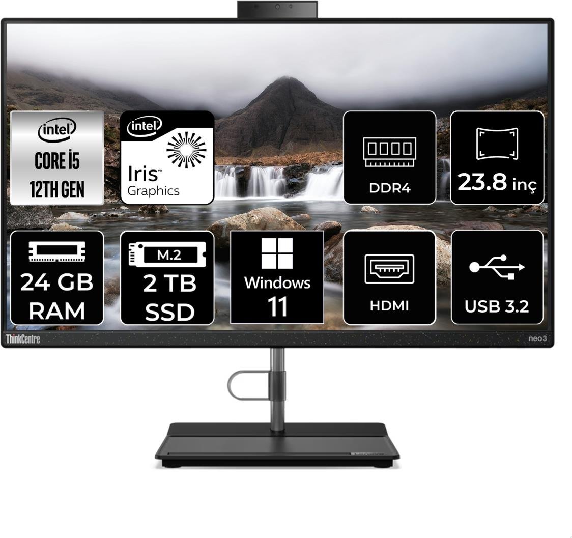 Lenovo Thinkcentre Neo 30A Intel Core I5 1240P 24GB 2tb SSD 23.8