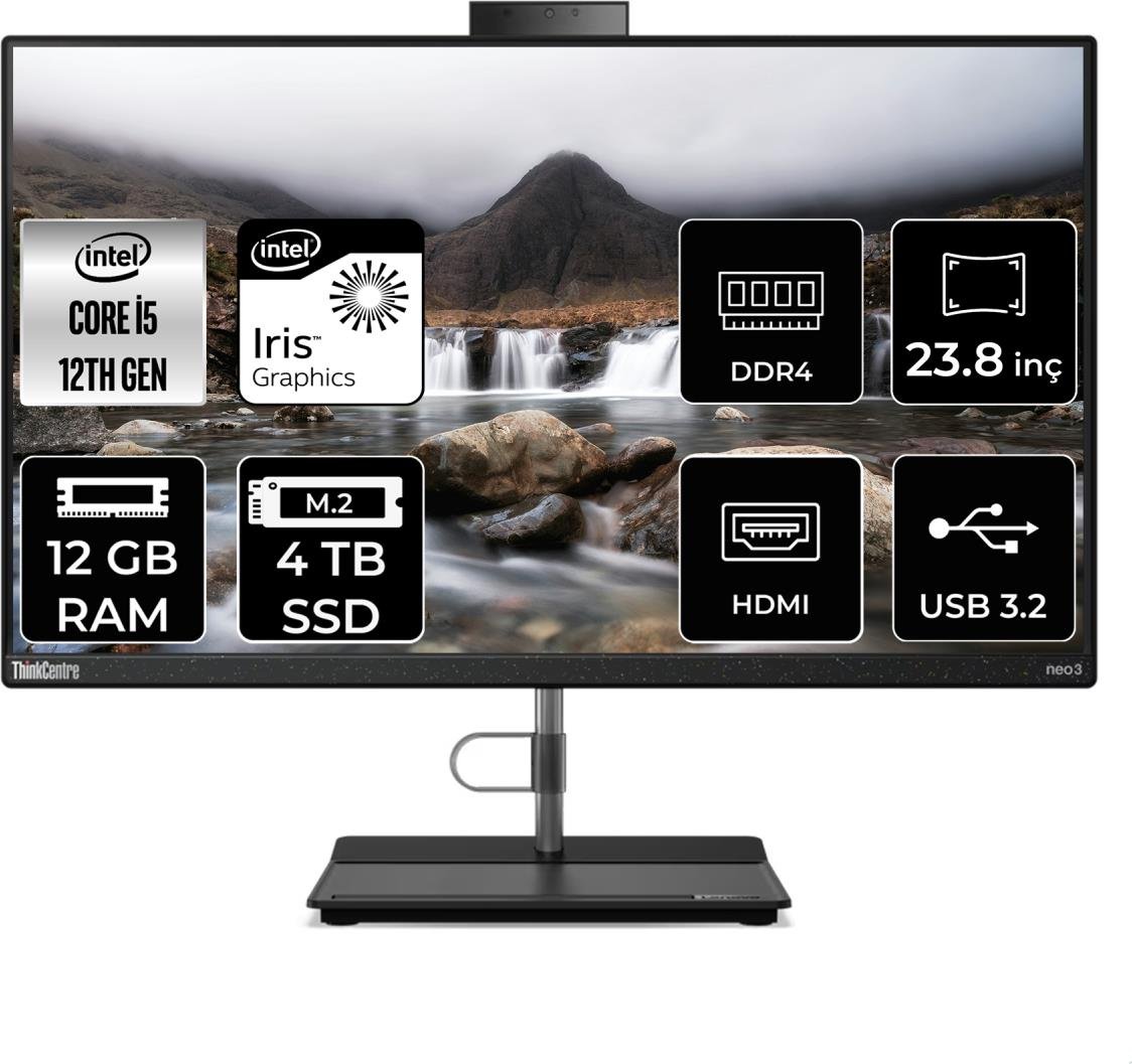 Lenovo Thinkcentre Neo 30A Intel Core I5 1240P 12GB 4tb SSD 23.8