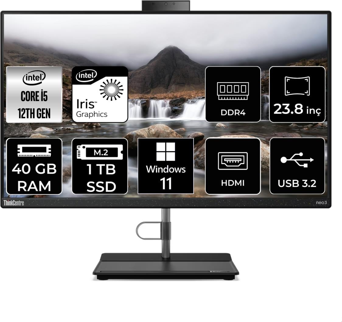 Lenovo Thinkcentre Neo 30A Intel Core I5 1240P 40GB 1tb SSD 23.8