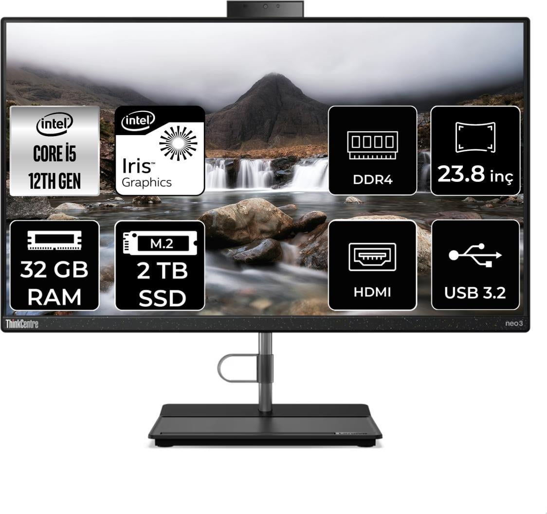 Lenovo Thinkcentre Neo 30A Intel Core I5 1240P 32GB 2tb SSD 23.8