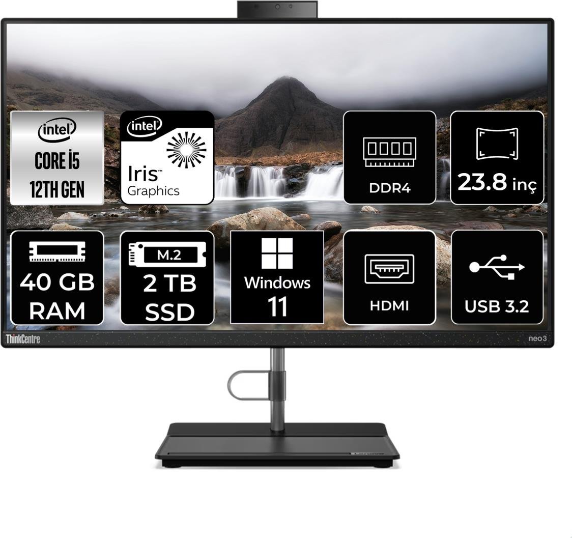 Lenovo Thinkcentre Neo 30A Intel Core I5 1240P 40GB 2tb SSD 23.8