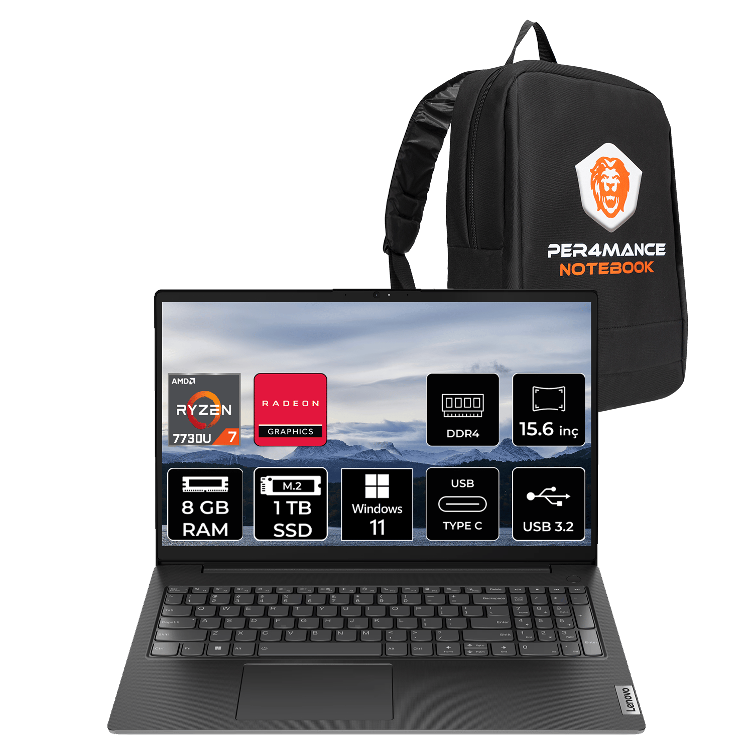 Lenovo V15 Gen 4 Amd Ryzen 7 7730U 8gb 1tb SSD 15.6