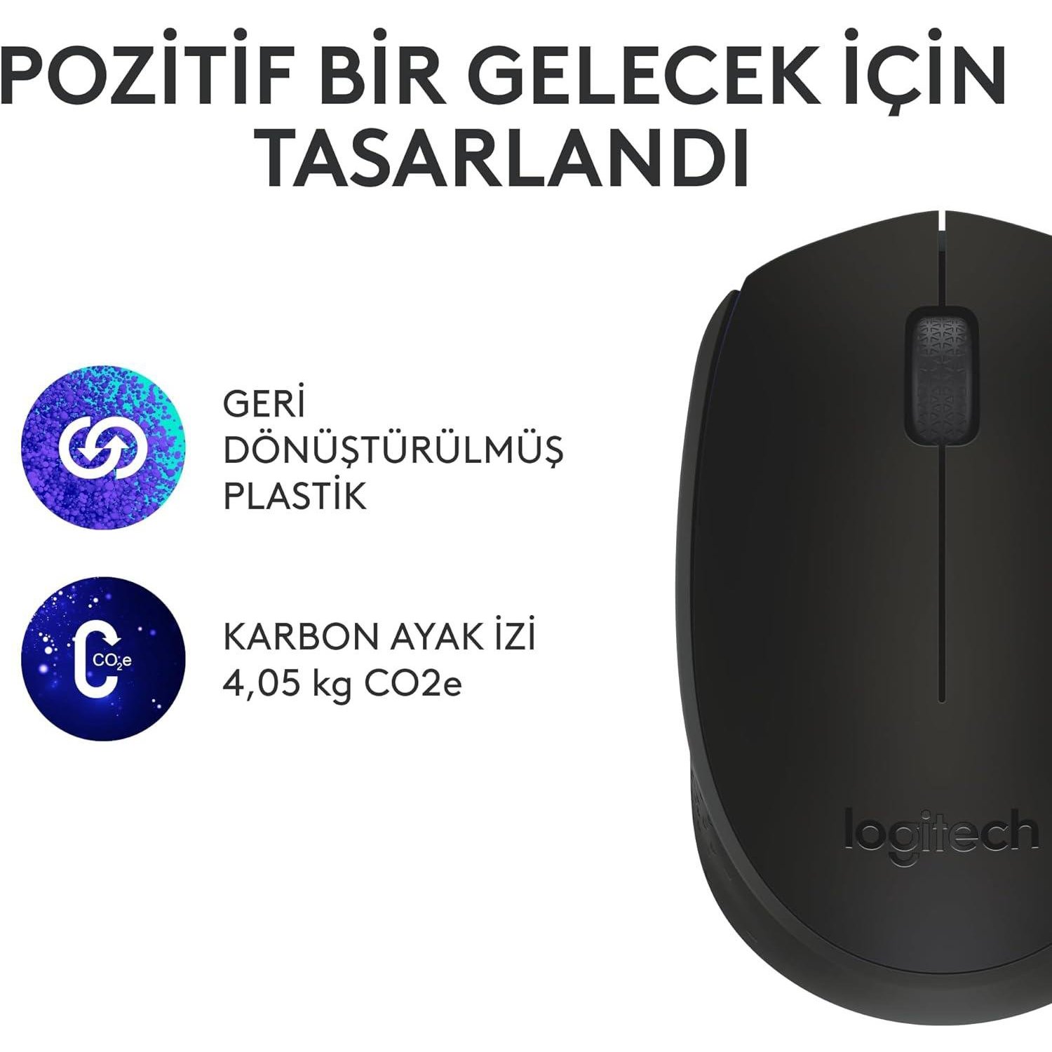 Logitech B170 Nano Mouse Kablosuz Siyah 910-004798