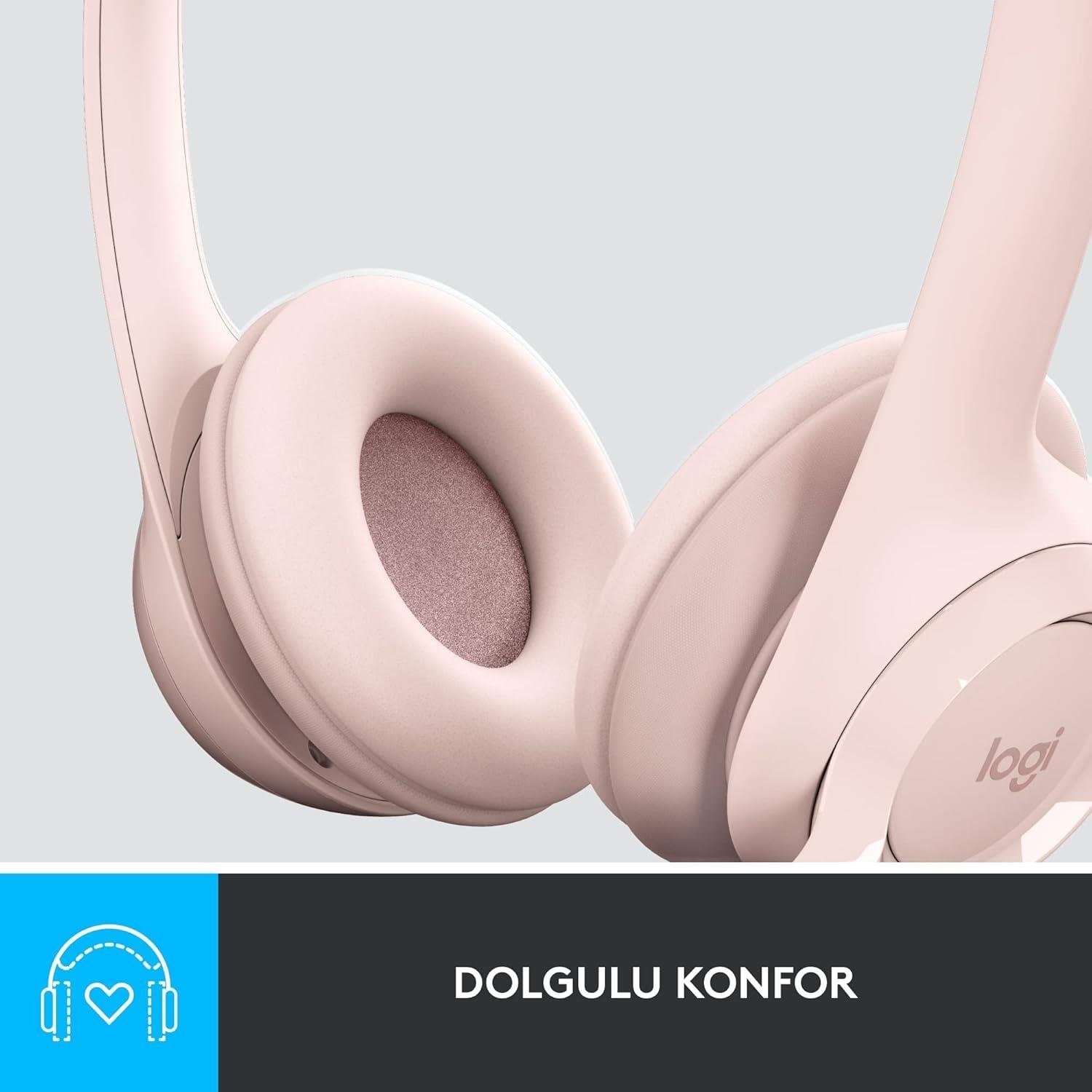 Logitech H390 Mikrofonlu Pembe Kulaklık 981-001281