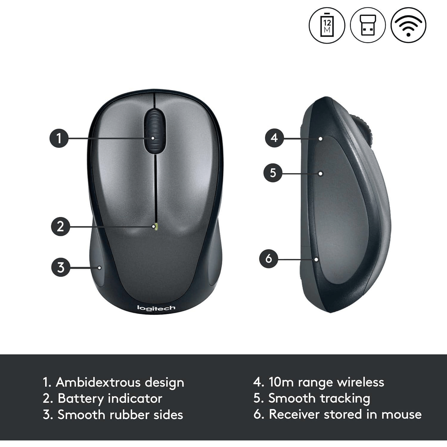 Logitech M235 Kablosuz Siyah Mouse 910-002201