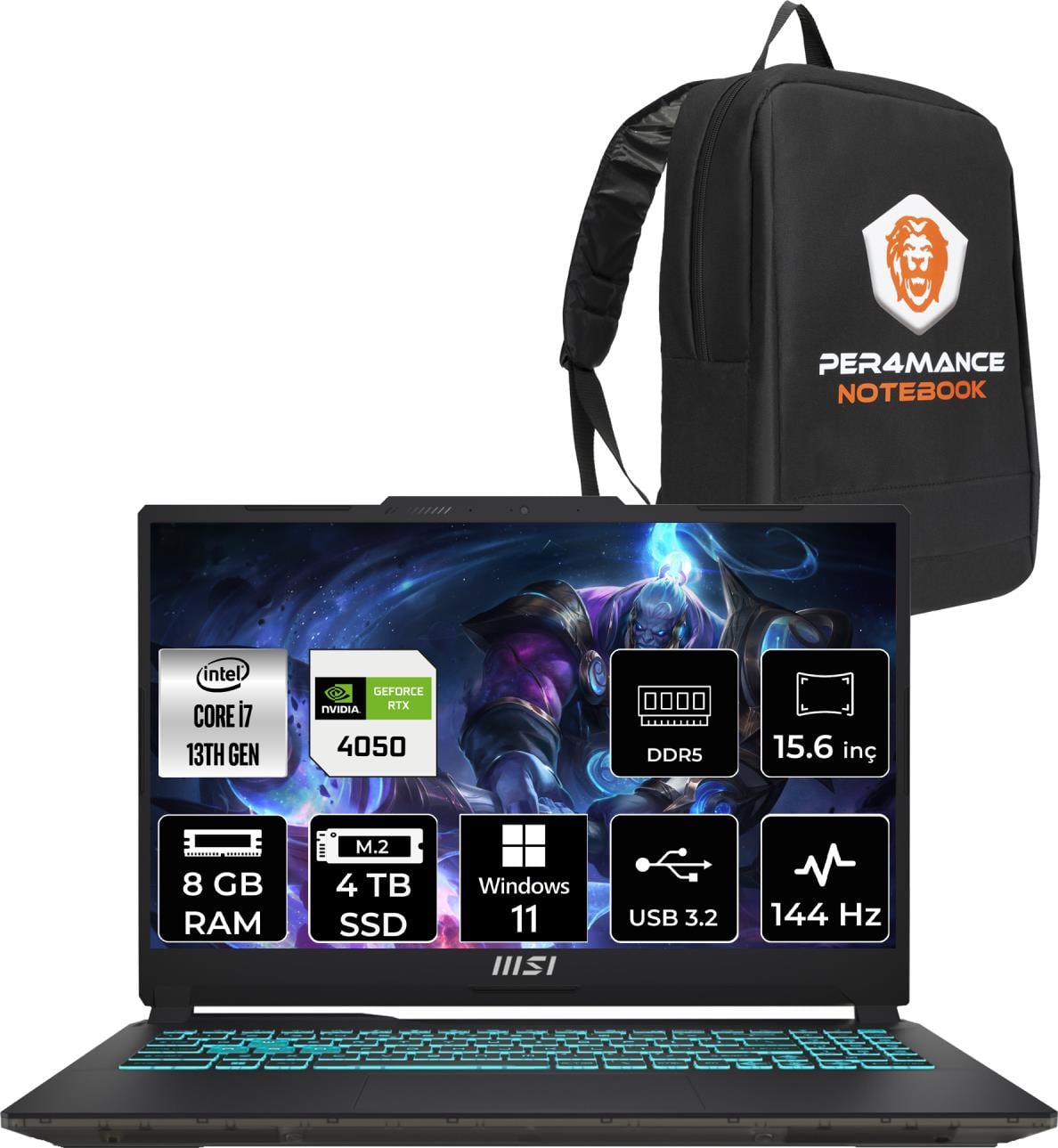 Msı Cyborg 15 Intel Core I7-13620H 8gb 4tb SSD RTX4050/6GB 15.6