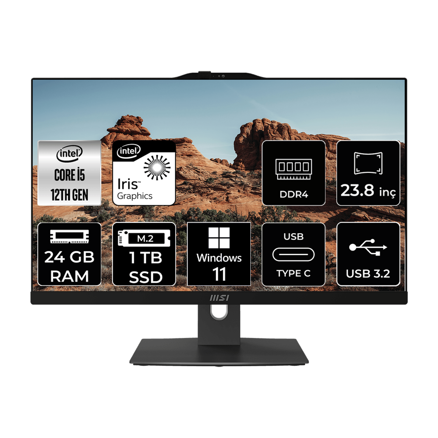 Msı Modern AM242P Intel Core I5 1235U 24GB 1tb SSD 23.8