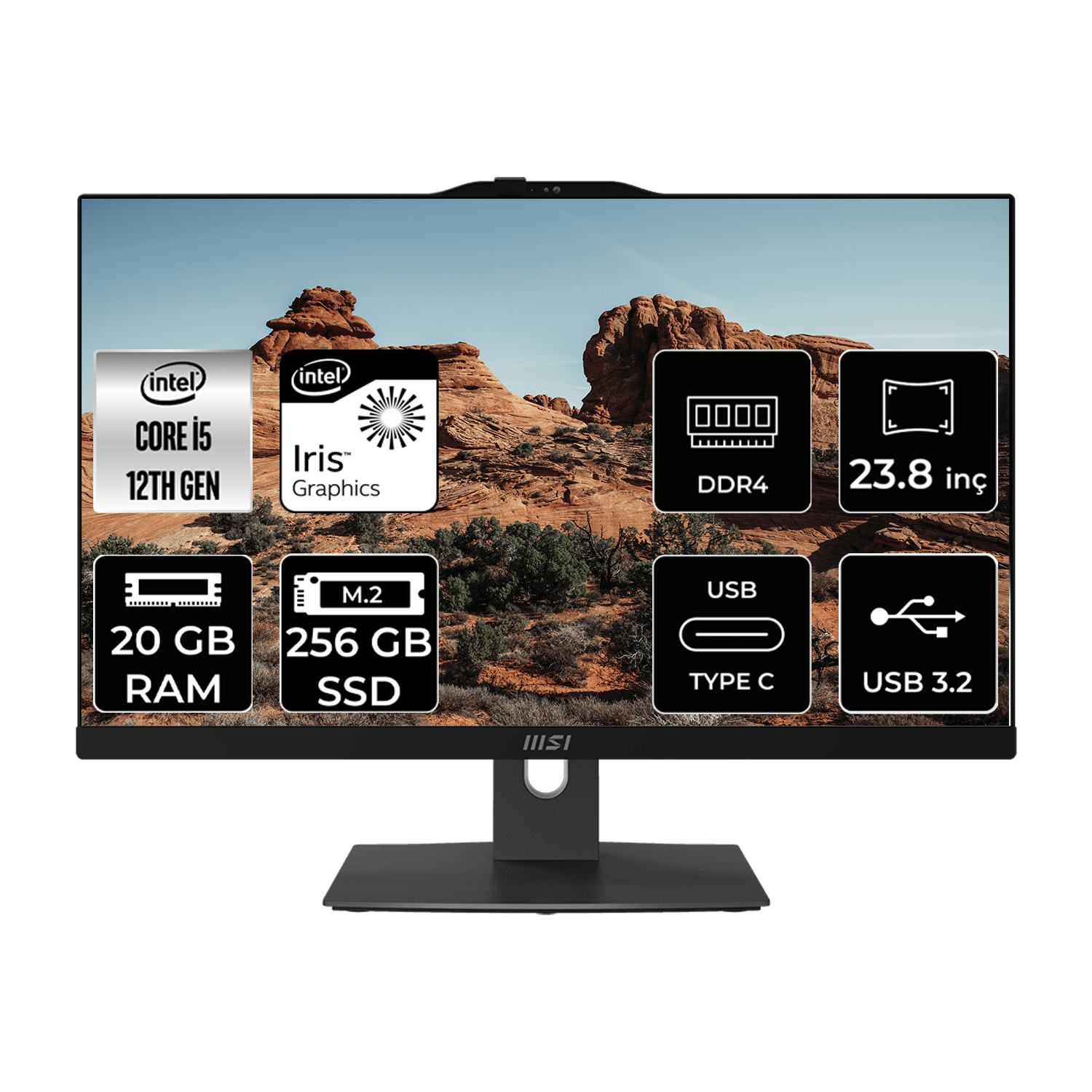Msı Modern AM242P Intel Core I5 1235U 20GB 256GB SSD 23.8