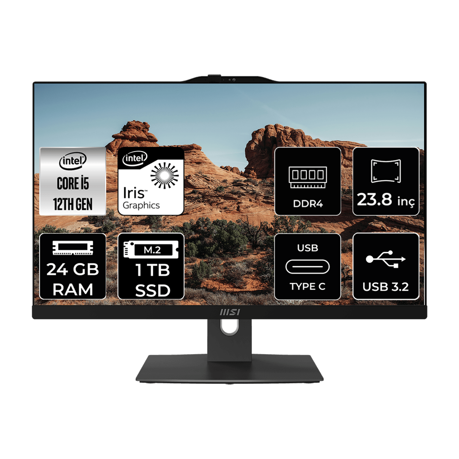 Msı Modern AM242P Intel Core I5 1235U 24GB 1tb SSD 23.8