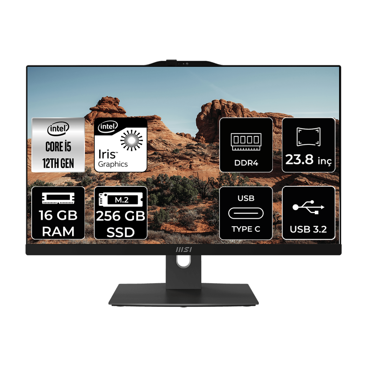 Msı Modern AM242P Intel Core I5 1235U 16GB 256GB SSD 23.8