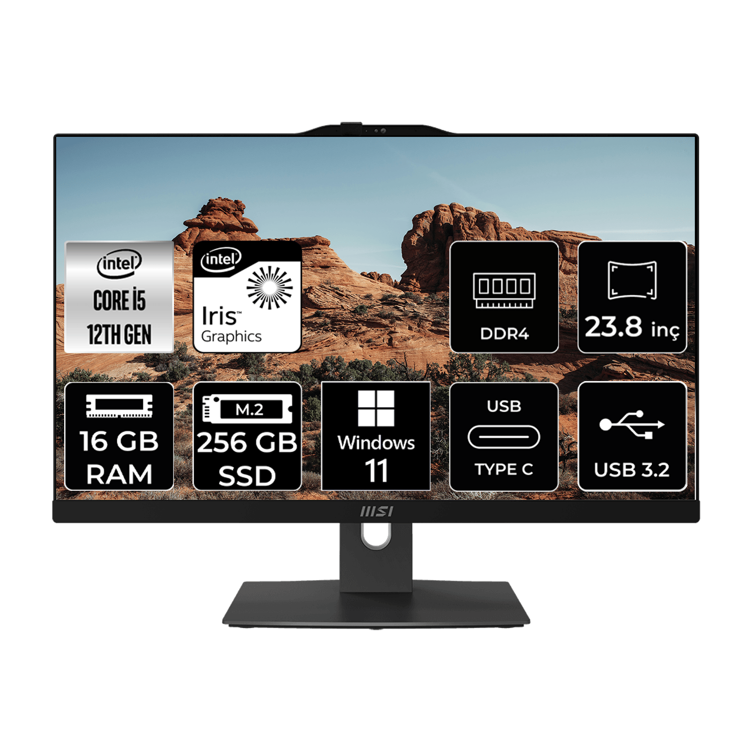 Msı Modern AM242P Intel Core I5 1235U 16GB 256GB SSD 23.8