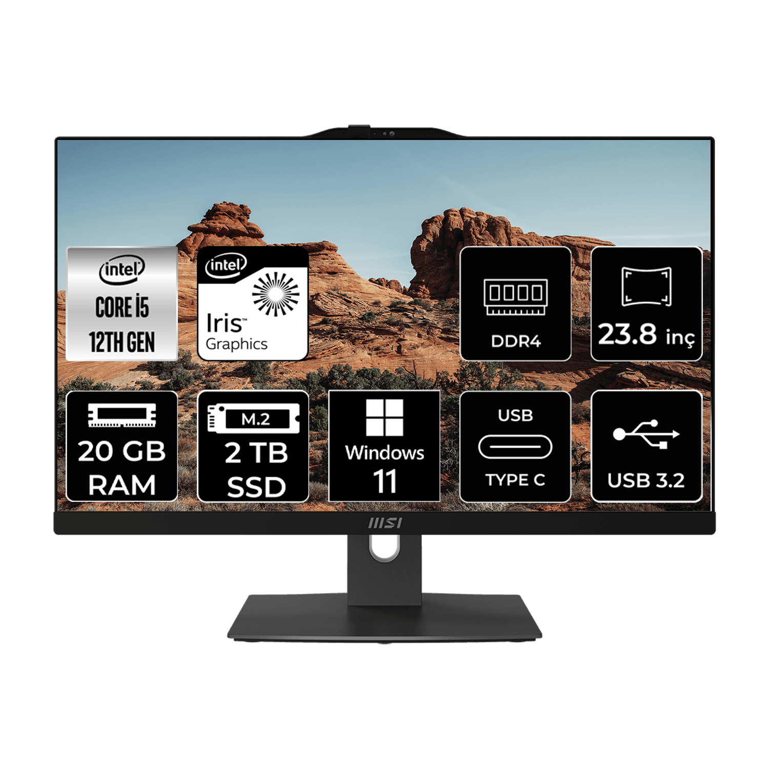 Msı Modern AM242P Intel Core I5 1235U 20GB 2tb SSD 23.8