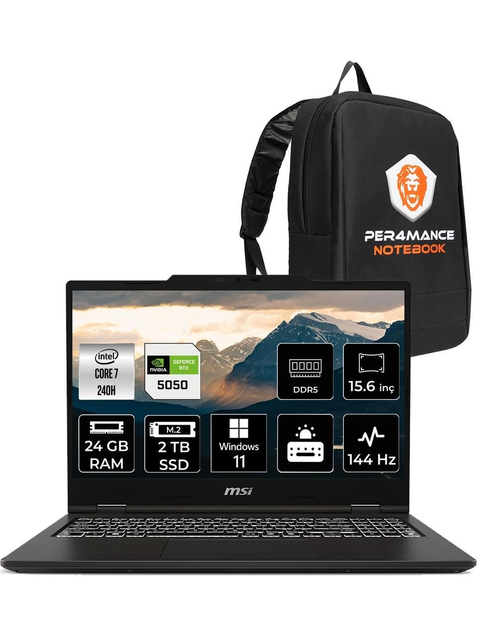 Msı Venturepro 15 Intel Core 7 240H 24GB 2tb SSD RTX5050/8GB 15.6