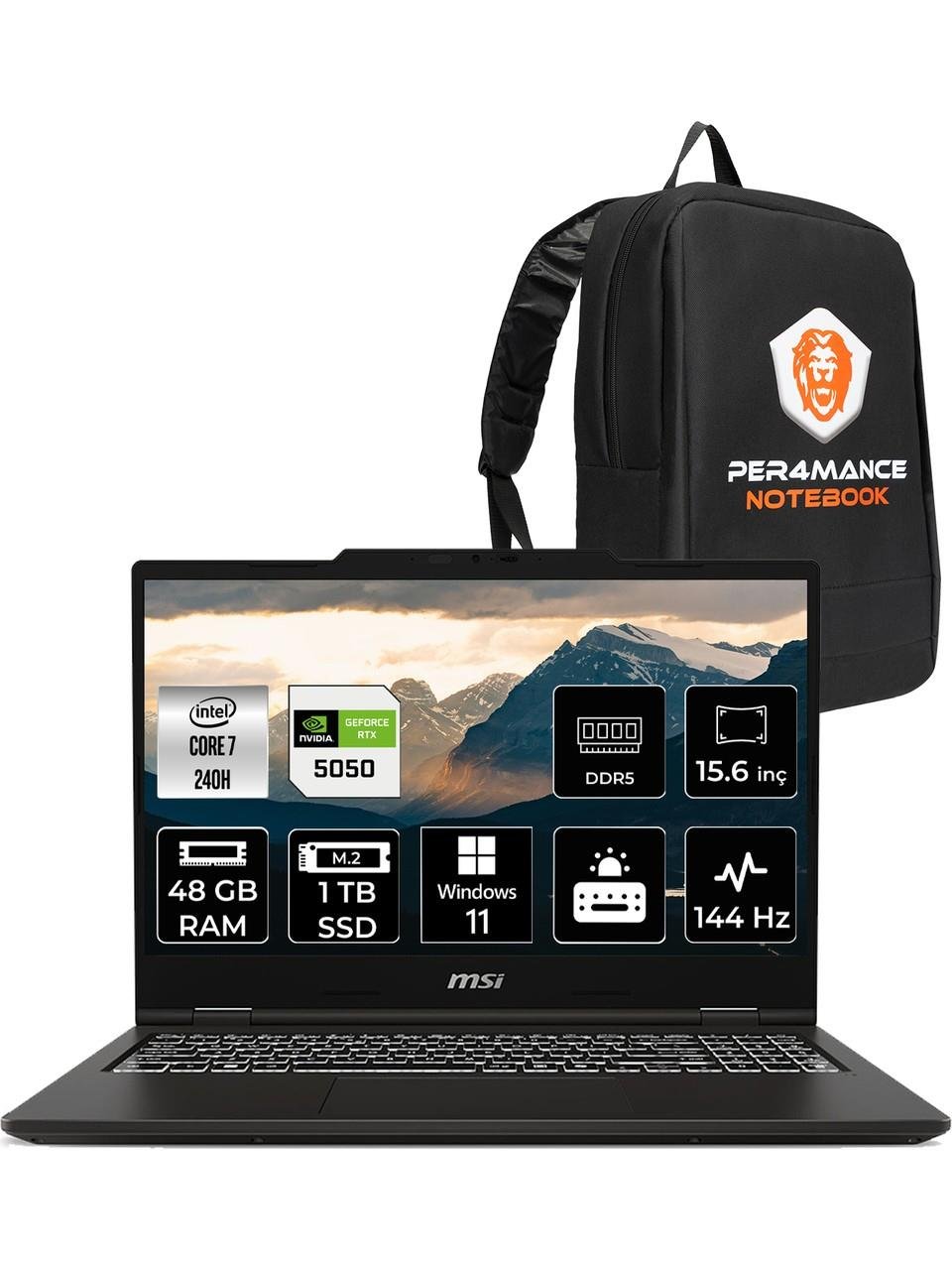 Msı Venturepro 15 Intel Core 7 240H 48GB 1tb SSD RTX5050/8GB 15.6