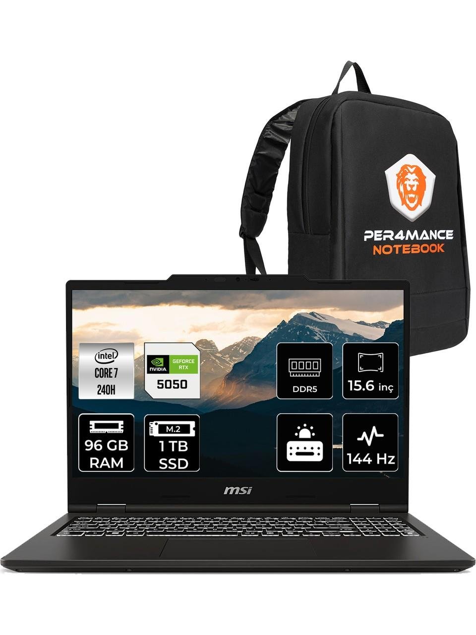 Msı Venturepro 15 Intel Core 7 240H 96GB 1tb SSD RTX5050/8GB 15.6