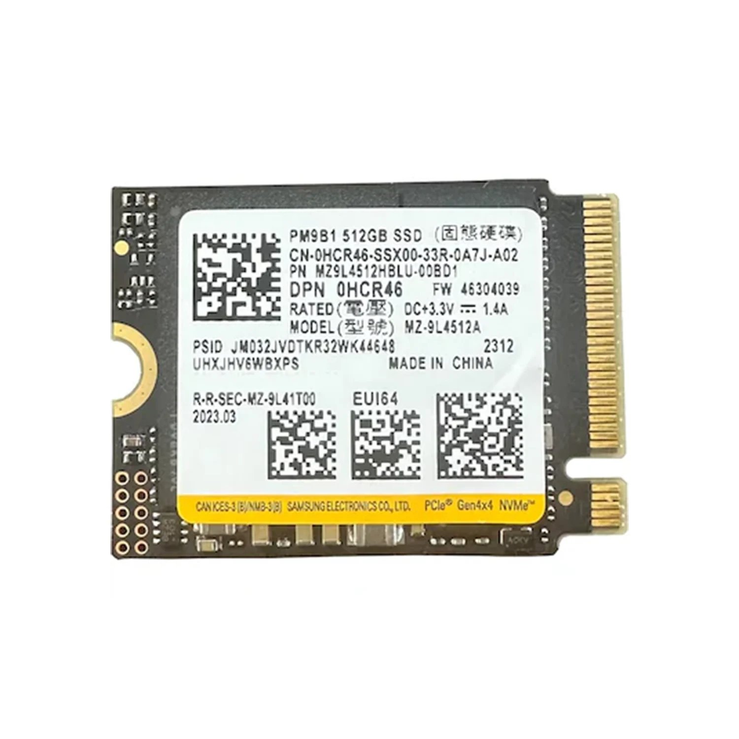 Samsung PM9B1 512GB 2230 M.2 NVMe SSD - OEM [KUTUSUZ]