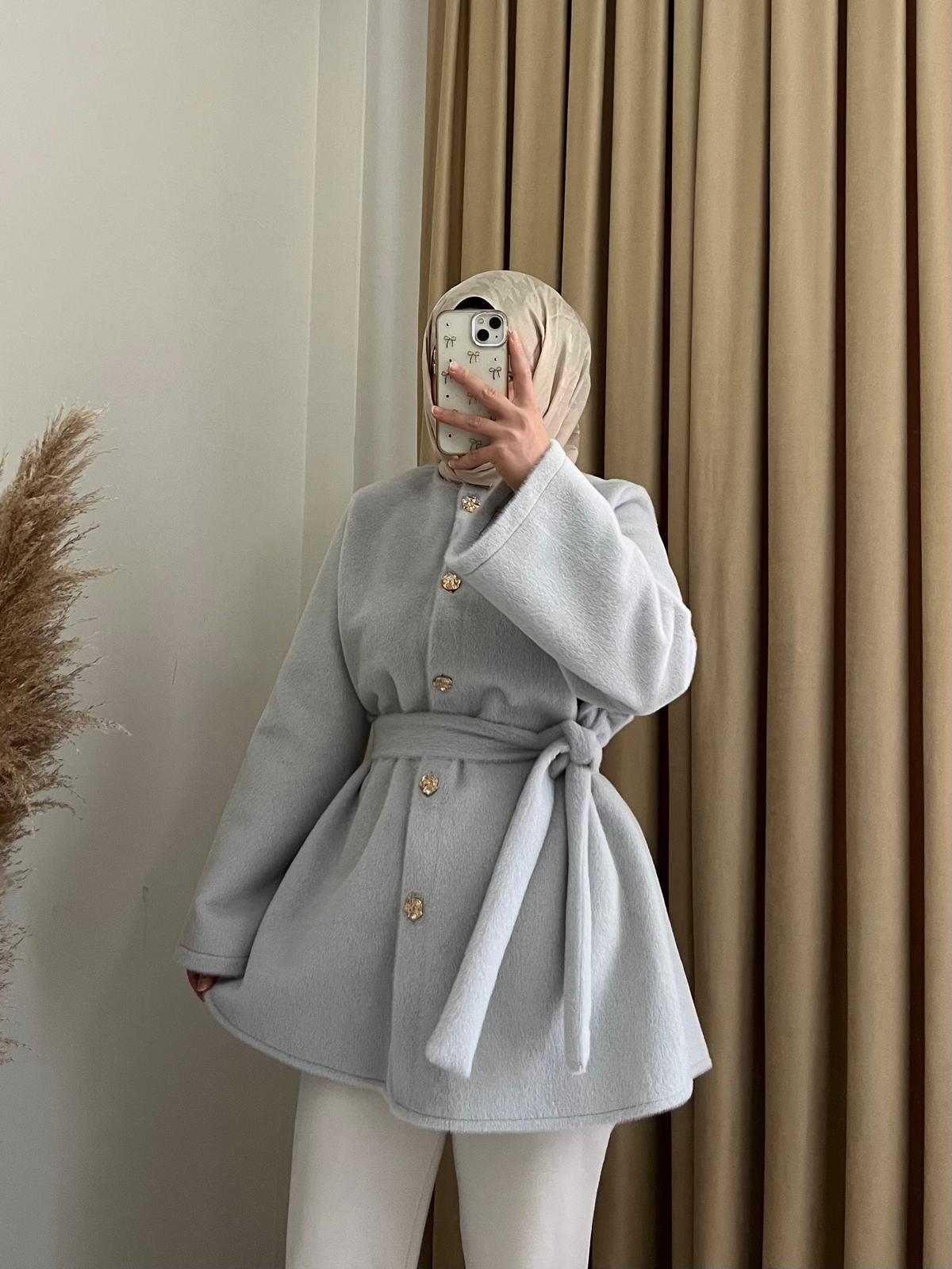 AÇIK GRİ ANGORA KABAN