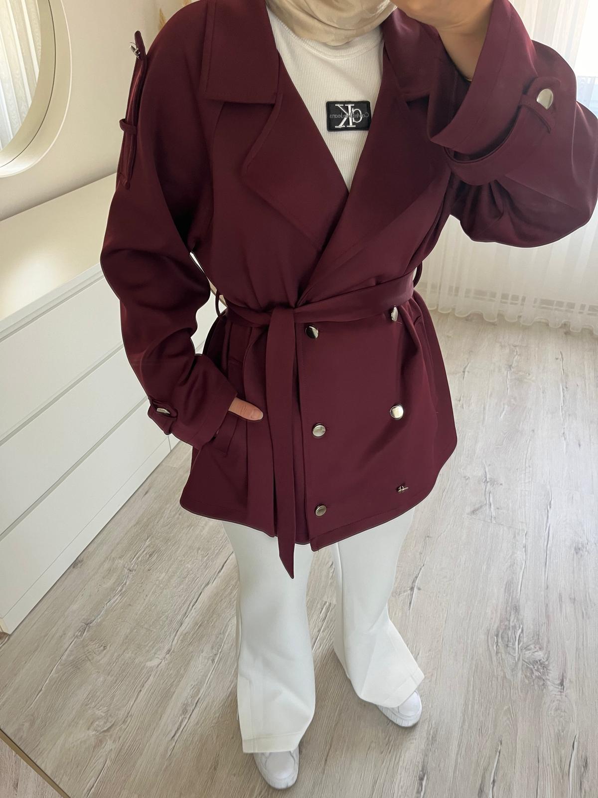 Bordo Scuba Ceket