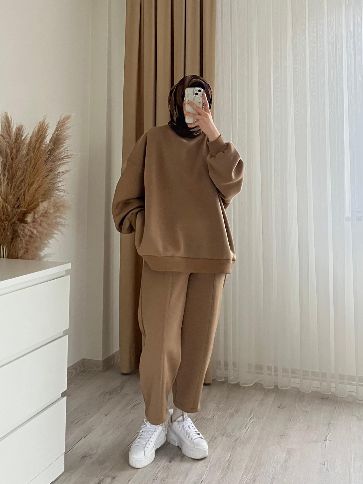 CAMEL 3 İPLİK OVERSİZE TAKIM