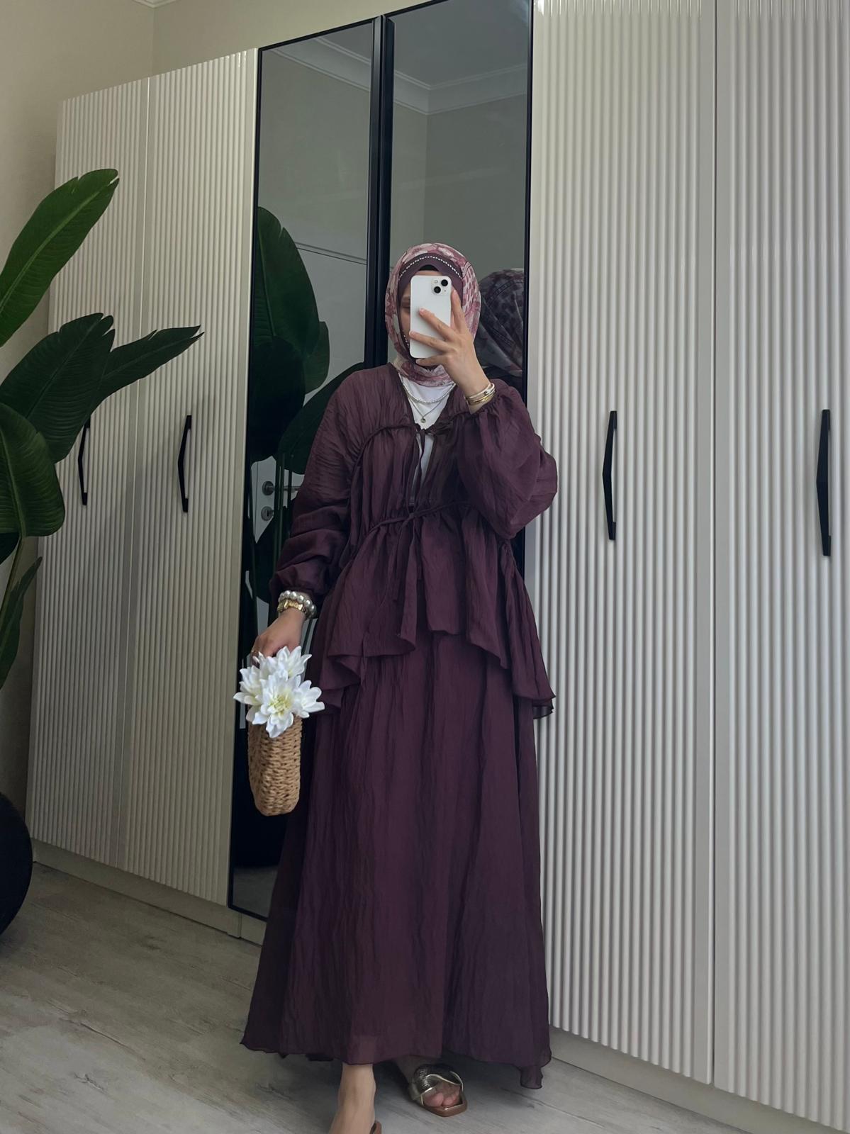 Flora Pinterest Etek Takım Mürdüm