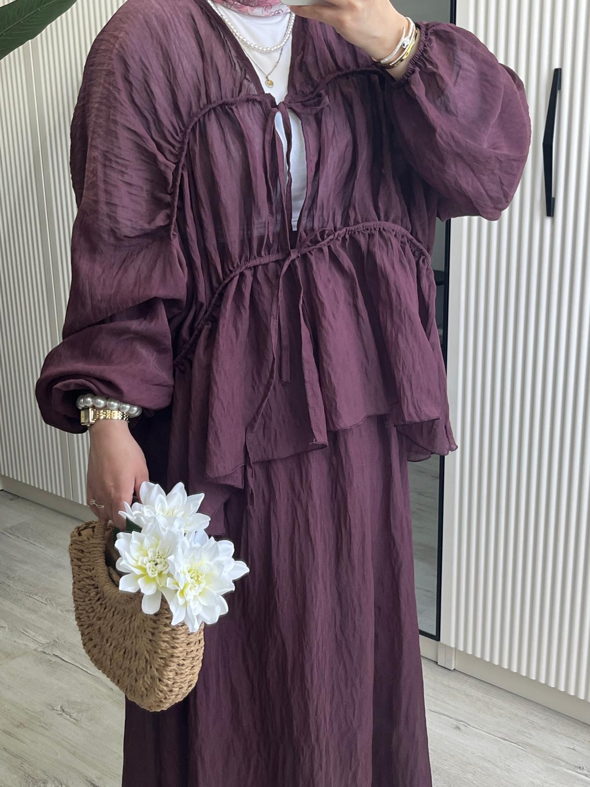 Flora Pinterest Etek Takım Mürdüm
