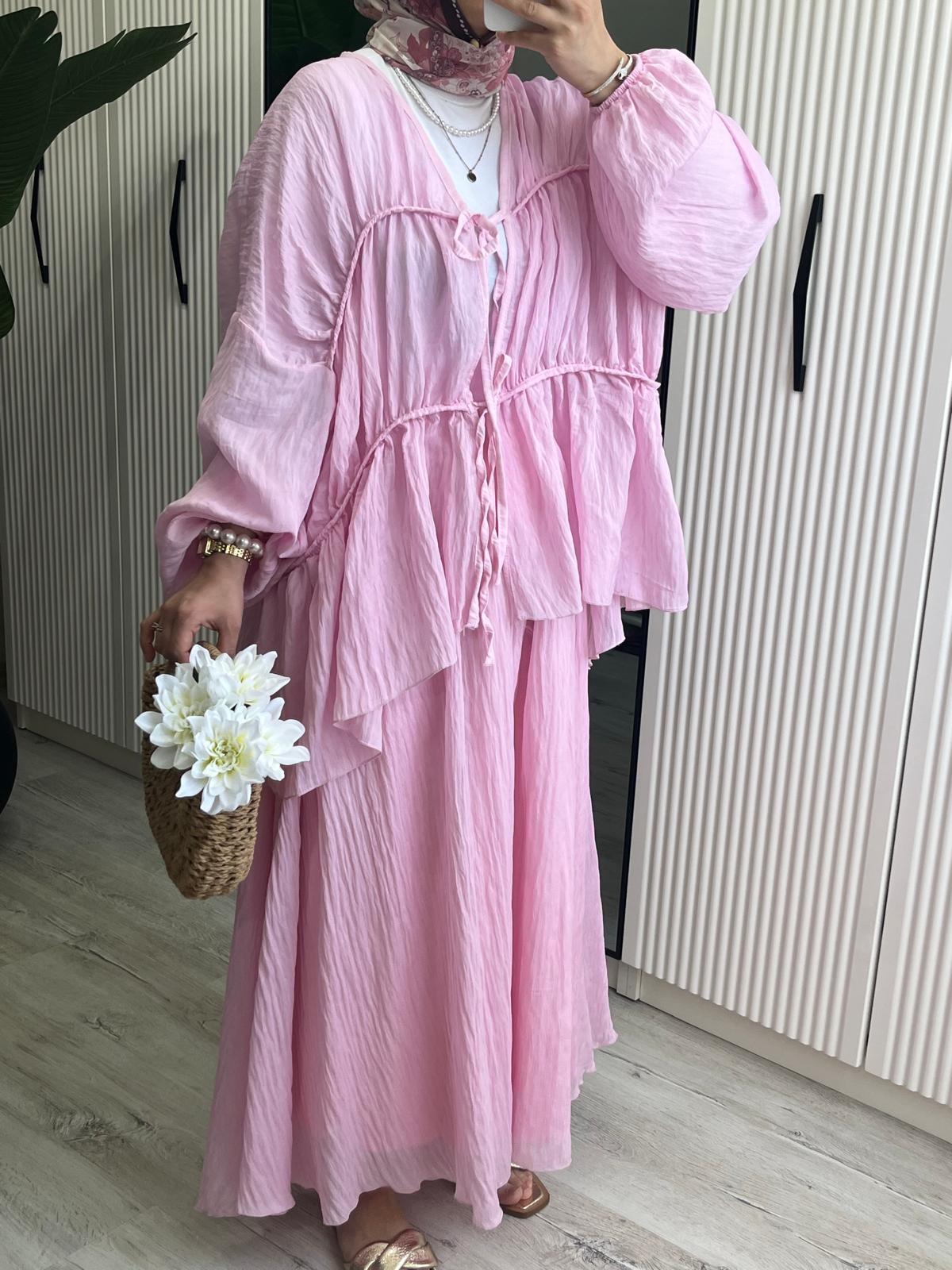 Flora Pinterest Etek Takım Pembe