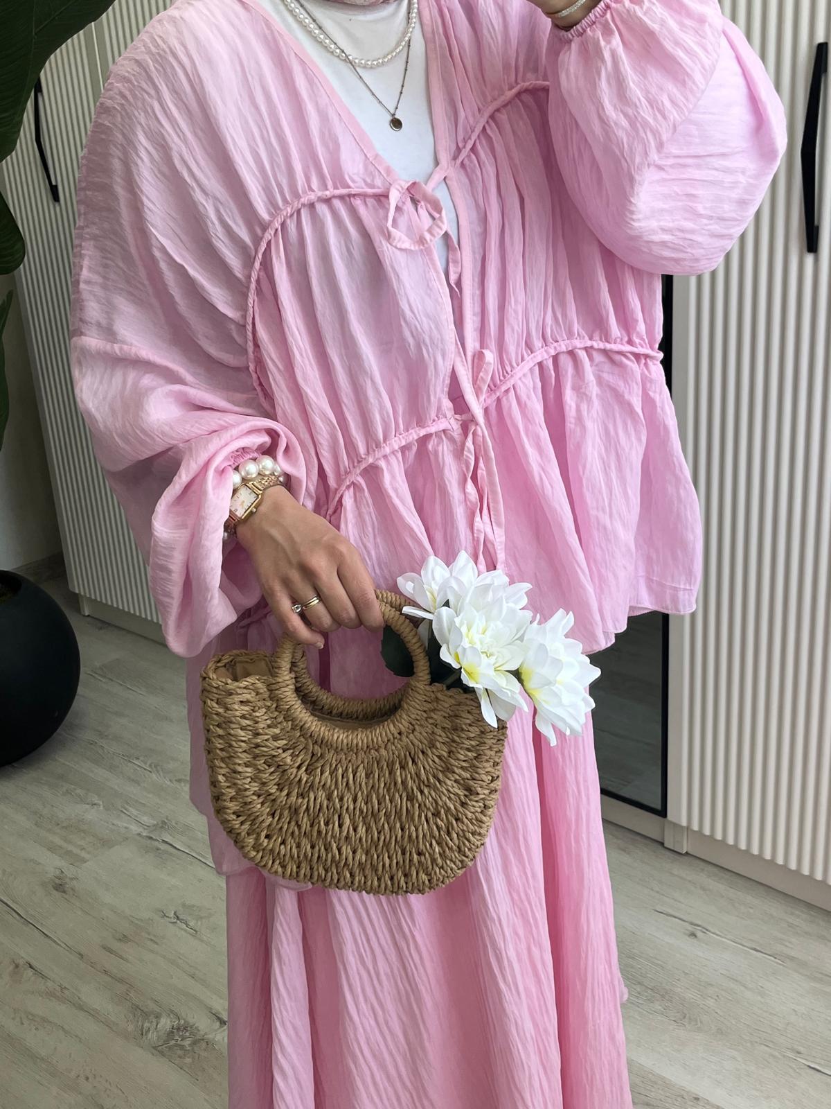Flora Pinterest Etek Takım Pembe