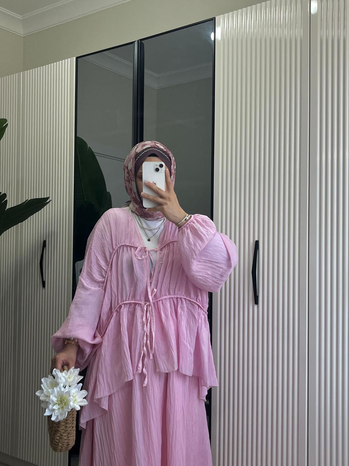Flora Pinterest Etek Takım Pembe