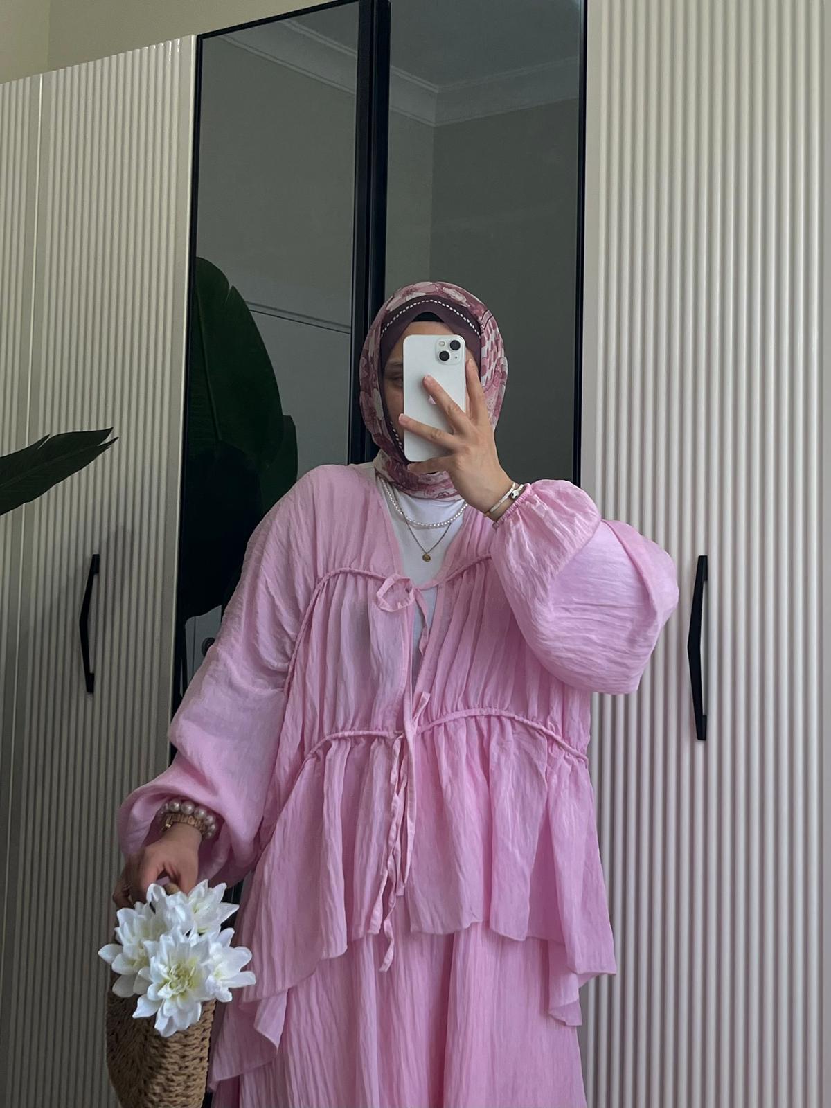 Flora Pinterest Etek Takım Pembe