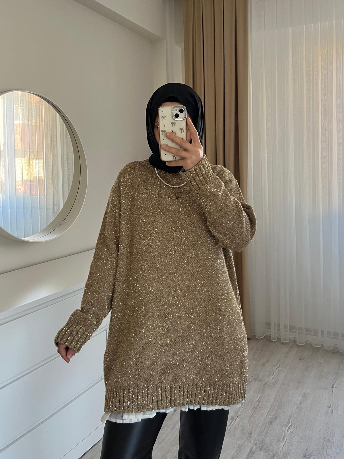 GOLD SİMLİ KAZAK