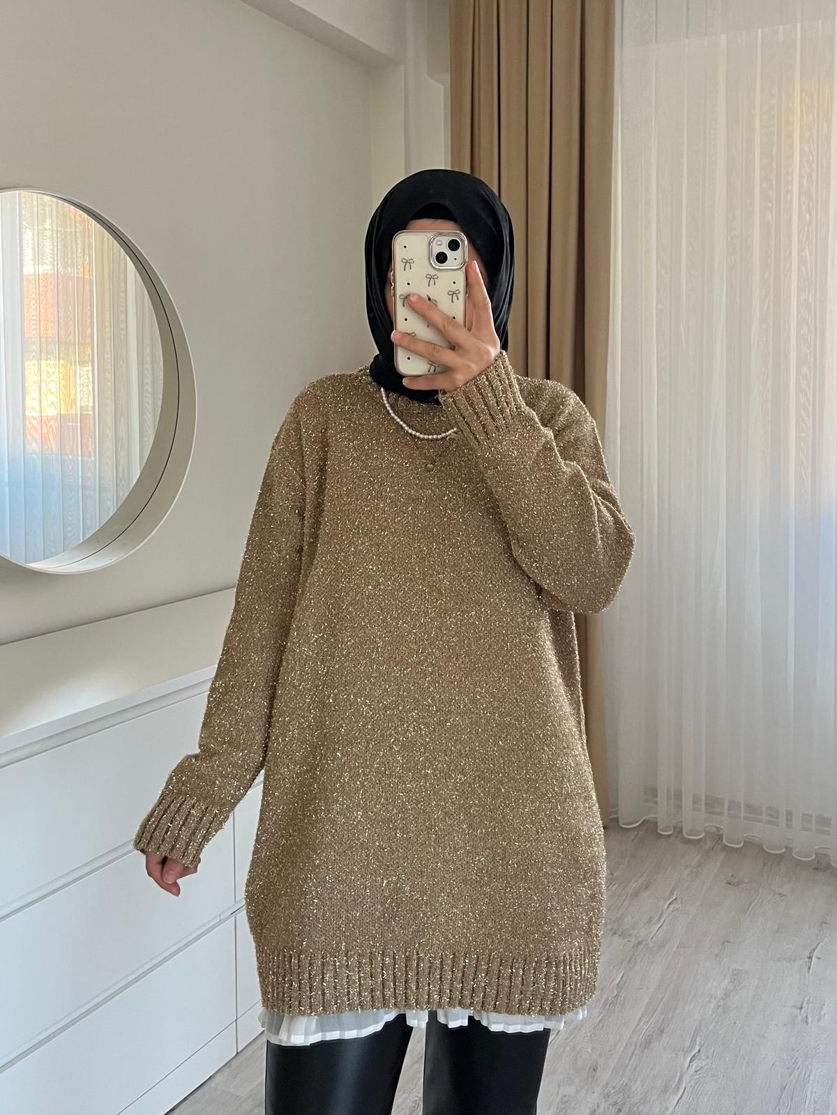 GOLD SİMLİ KAZAK
